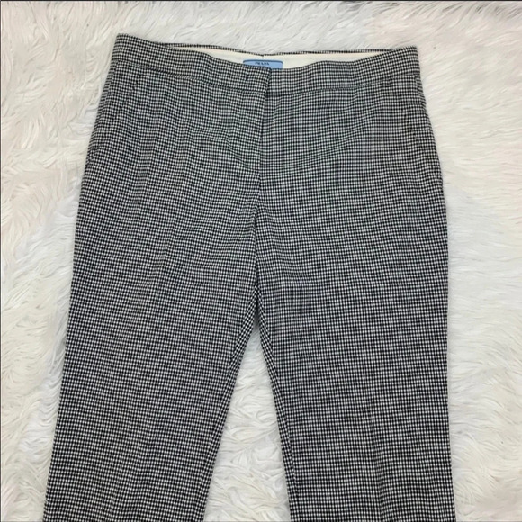 NWOT Prada Check Print Gabardine Wool Trouser Black and White Designer Women 10 - Picture 4 of 15